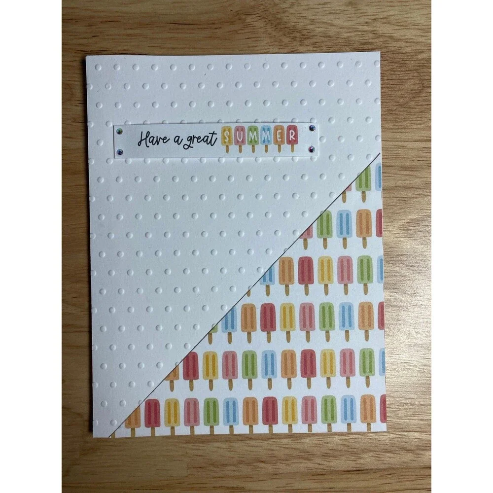 Handmade Summer Blank Greeting Card A2 & Envelope
